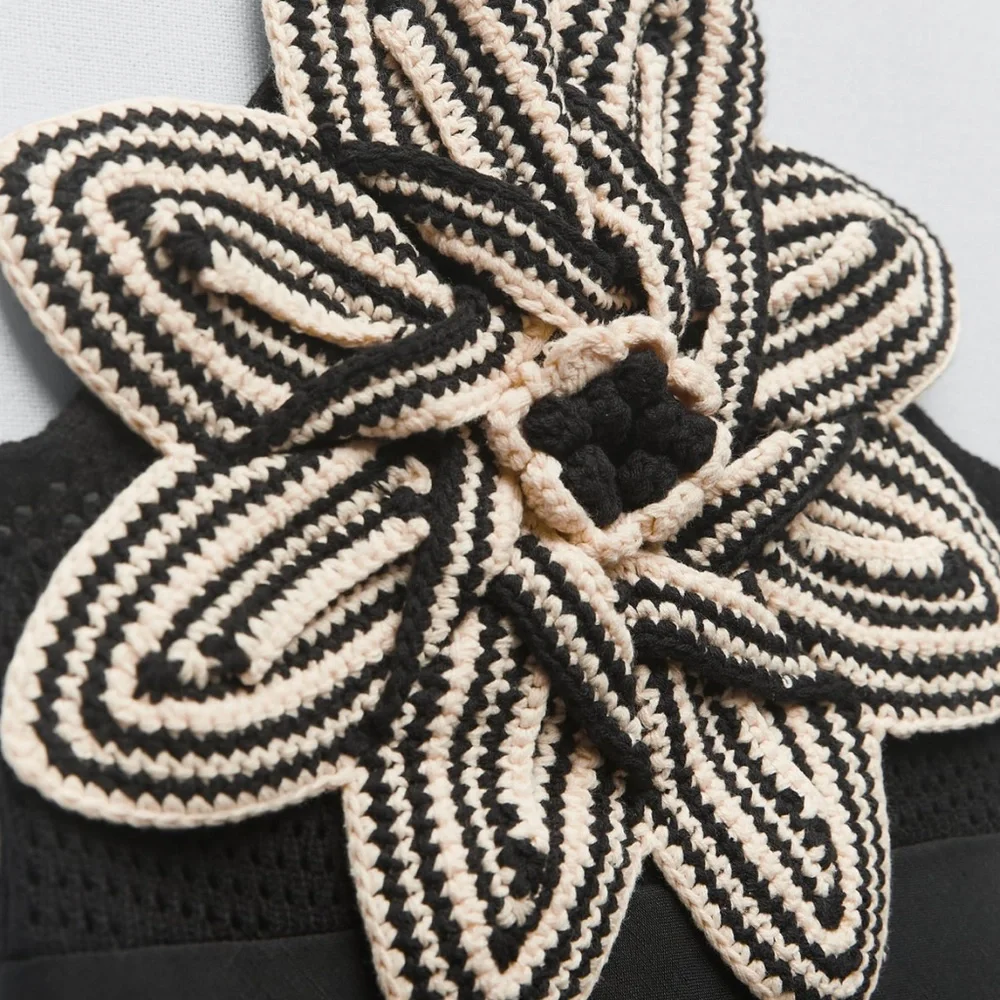 Zara limited edition floral crochet mini dress - Picture 2 of 3